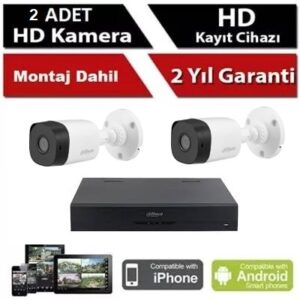 2 Kameralı Full HD Kamera Sistemi (Dahua)